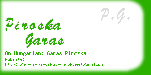 piroska garas business card